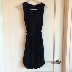 Banana Republic Factory Sleeveless Navy Dress